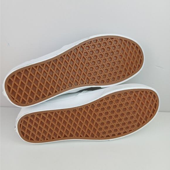 Vans SZ 8 White Customized Hand Painted Sunflower Motif Slip On Sneaker NEW - Picture 8 of 10